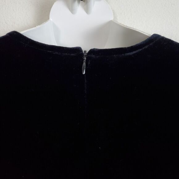 Hillard & Hanson Vintage Dress 8 Black Velvet Mini Grunge 90s Y2K Whimsigoth - Picture 8 of 11